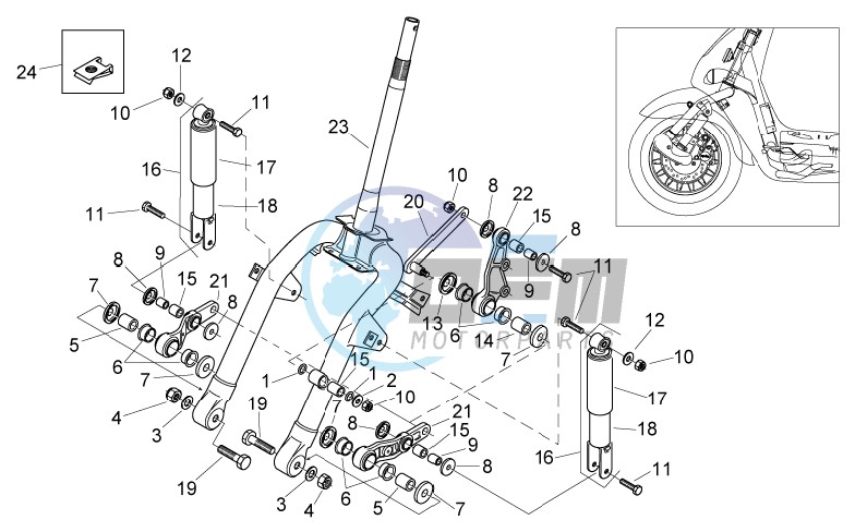 Front shock absorber