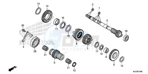 NC750JF Vultus - NC750J Europe Direct - (ED) drawing TRANSMISSION (MAINSHAFT)