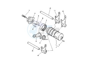 TW 125 drawing SHIFT CAM-FORK