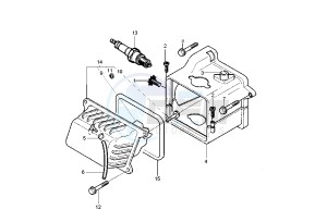 Liberty 4T RST 50 drawing Cylinder head cover