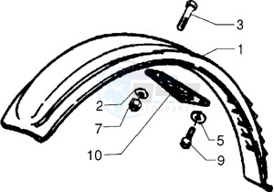 Surfer 50 drawing Front mudguard