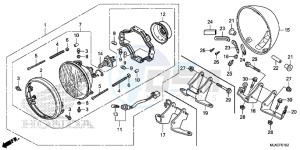 VT750C2SE Shadow - VT750C2S-E UK - (E) drawing HEADLIGHT (VT750C2B/ C2S/ S E,3E)