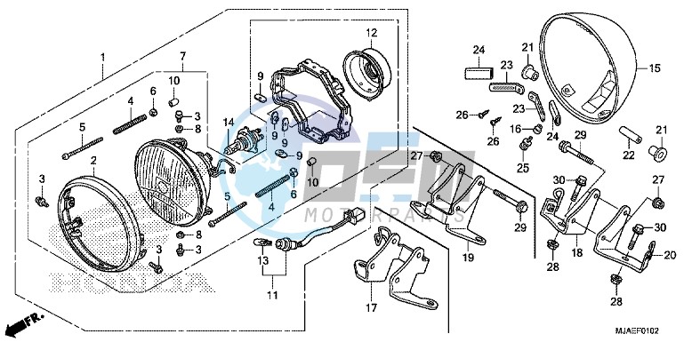 HEADLIGHT (VT750C2B/ C2S/ S E,3E)