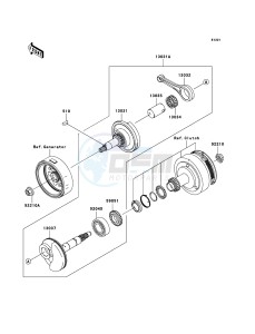 KLX110 KLX110A9F EU drawing Crankshaft