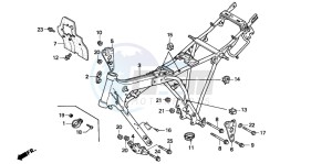 CB250 drawing FRAME BODY