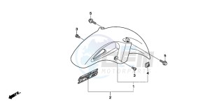 NT700VA drawing FRONT FENDER