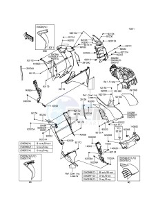 1400GTR ABS ZG1400EFF FR GB XX (EU ME A(FRICA) drawing Cowling(Center)