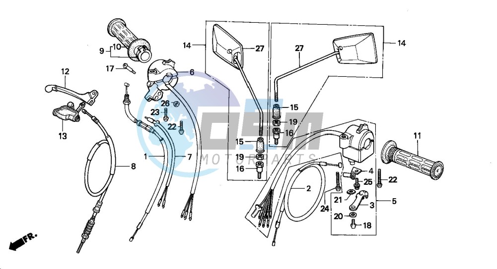 HANDLE LEVER/SWITCH/CABLE (C50SP/C50ST)