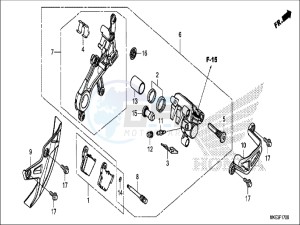 CRF450RH Europe Direct - (ED) drawing REAR BRAKE CALIPER