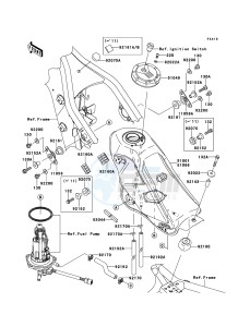 KLX250 KLX250S9F GB XX (EU ME A(FRICA) drawing Fuel Tank