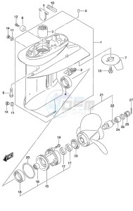 DF 25A drawing Gear Case Non-Remote Control