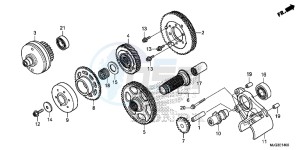 GL1800BG GOLDWING - F6B UK - (E) drawing PRIMARY DRIVE GEAR