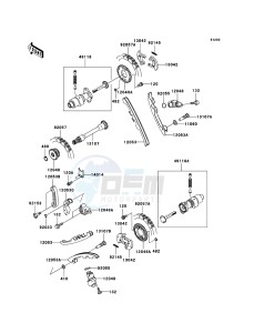 KVF650 4x4 KVF650D9F EU GB drawing Camshaft(s)/Tensioner