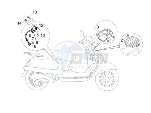 Granturismo 125 L Potenziato drawing Voltage Regulators -ECU - H.T. Coil