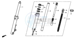 NSR50R drawing FRONT FORK