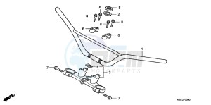 CRF150RC drawing HANDLE PIPE/ TOP BRIDGE