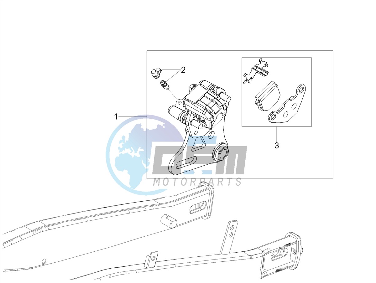 Rear brake caliper