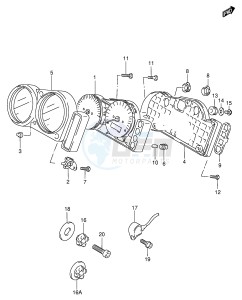 GSX-R750 (E2) drawing SPEEDOMETER (MODEL T V)