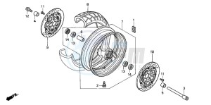 CBR600FS drawing FRONT WHEEL (1)