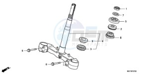 FJS400D9 ED / 2ED drawing STEERING STEM