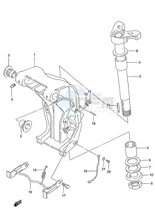 DT 140 drawing Swivel Bracket (1986 to 1995)