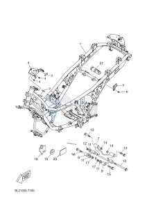 YP125RA XMAX 125 ABS (BL24) drawing FRAME