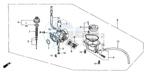 XR50R drawing CARBURETOR