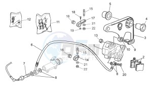 V7 Classic 750 drawing Rear brake caliper