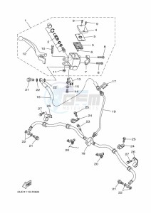 YFM700FWAD GRIZZLY 700 EPS (BLTT) drawing FRONT MASTER CYLINDER