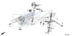 TRX500FE1H Europe Direct - (ED) drawing STEERING SHAFT