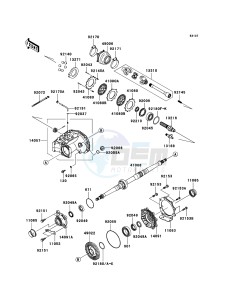 KFX700 KSV700B7F EU drawing Drive Shaft-Rear