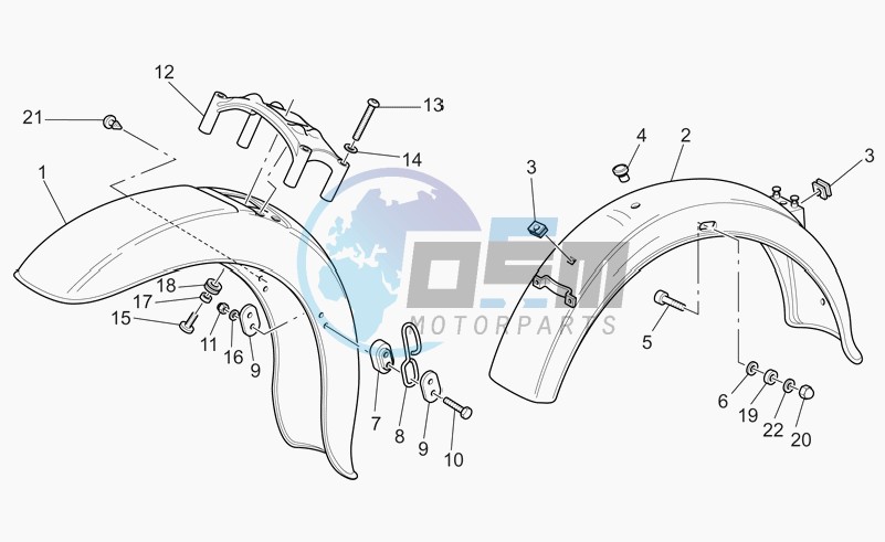 Front/rear mudguard