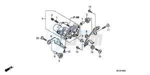 CBR600RA9 BR / ABS MME - (BR / ABS MME) drawing REAR POWER UNIT (CBR600RA)