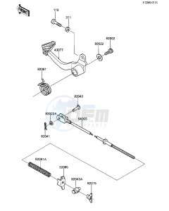 KL 600 B [KL600] (B1-B2) [KL600] drawing BRAKE PEDAL