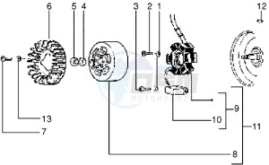 Zip 50 drawing Flywheel magneto