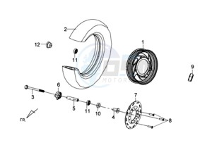 TONIK 50CC drawing FRONT WHEEL