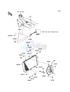 Z750R ABS ZR750PBF FR GB XX (EU ME A(FRICA) drawing Radiator