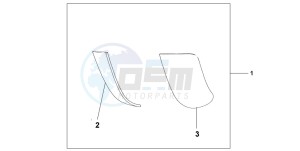 ST1300 drawing PANNIER SCUFF PAD SET