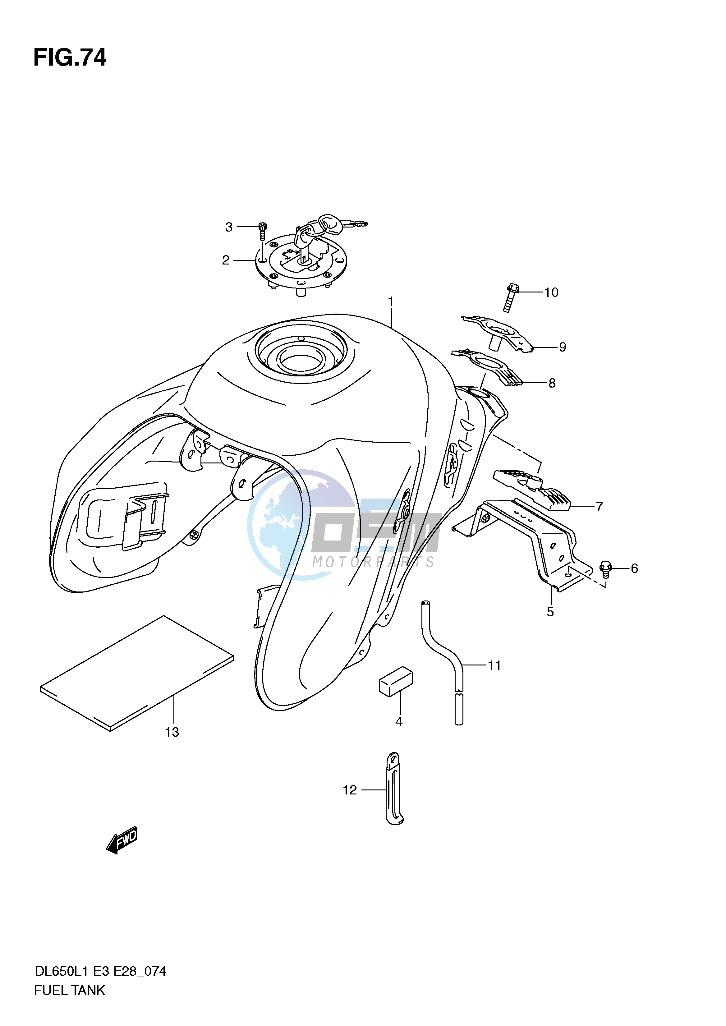 FUEL TANK (DL650AL1 E33)