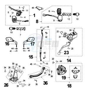 FIGHT Z drawing BRAKE CALIPER *HENG TONG * BRAKE LEVER DOMINO