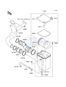 KVF360 4x4 KVF360A8F EU GB drawing Air Cleaner