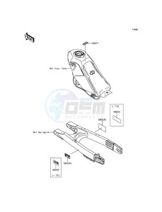 KLX250 KLX250SGF XX (EU ME A(FRICA) drawing Labels