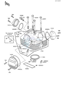 KL 250 C [KLR250] (C1-C2) [KLR250] drawing CYLINDER HEAD_COVERS