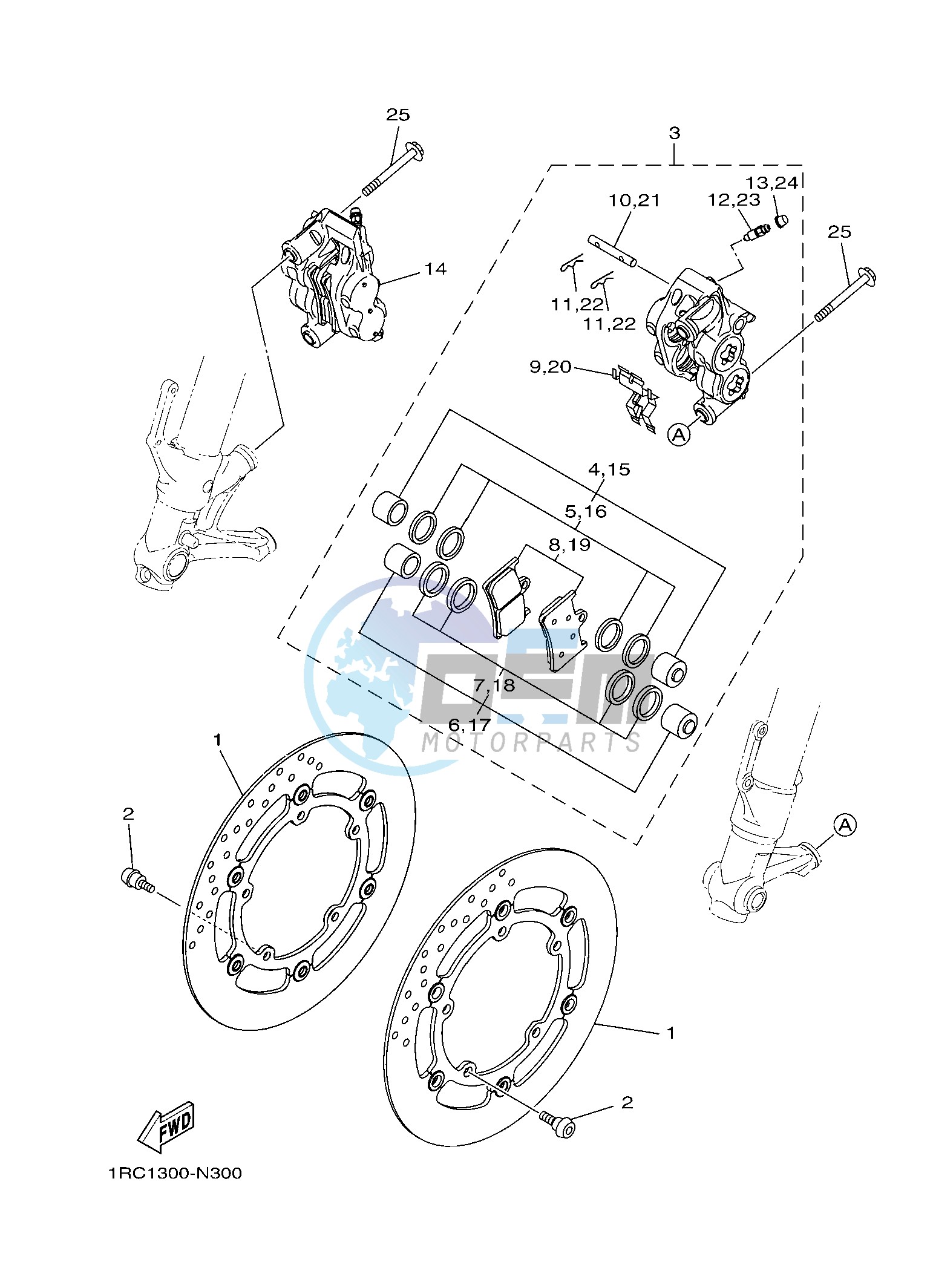 FRONT BRAKE CALIPER