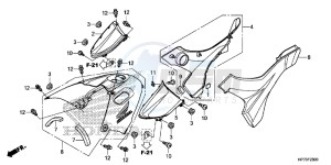 TRX420FPAD TRX420 Europe Direct - (ED) drawing SIDE COVER/TANK COVER