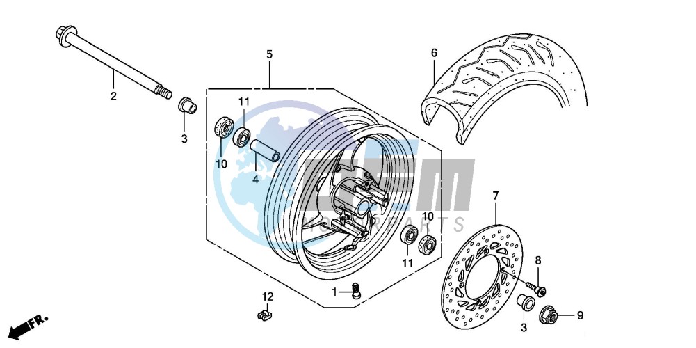 FRONT WHEEL (FES125)(FES150)