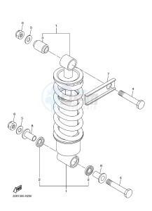 XJ6NA 600 XJ6-N (NAKED, ABS) (36BB 36BC) drawing REAR SUSPENSION