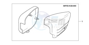 VT125C drawing CROME SIDE COVER