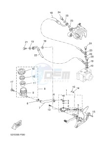 MT125A MT-125 ABS (5D7D) drawing REAR MASTER CYLINDER