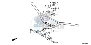 CRF150RD CRF150R Europe Direct - (ED) drawing HANDLE PIPE/TOP BRIDGE